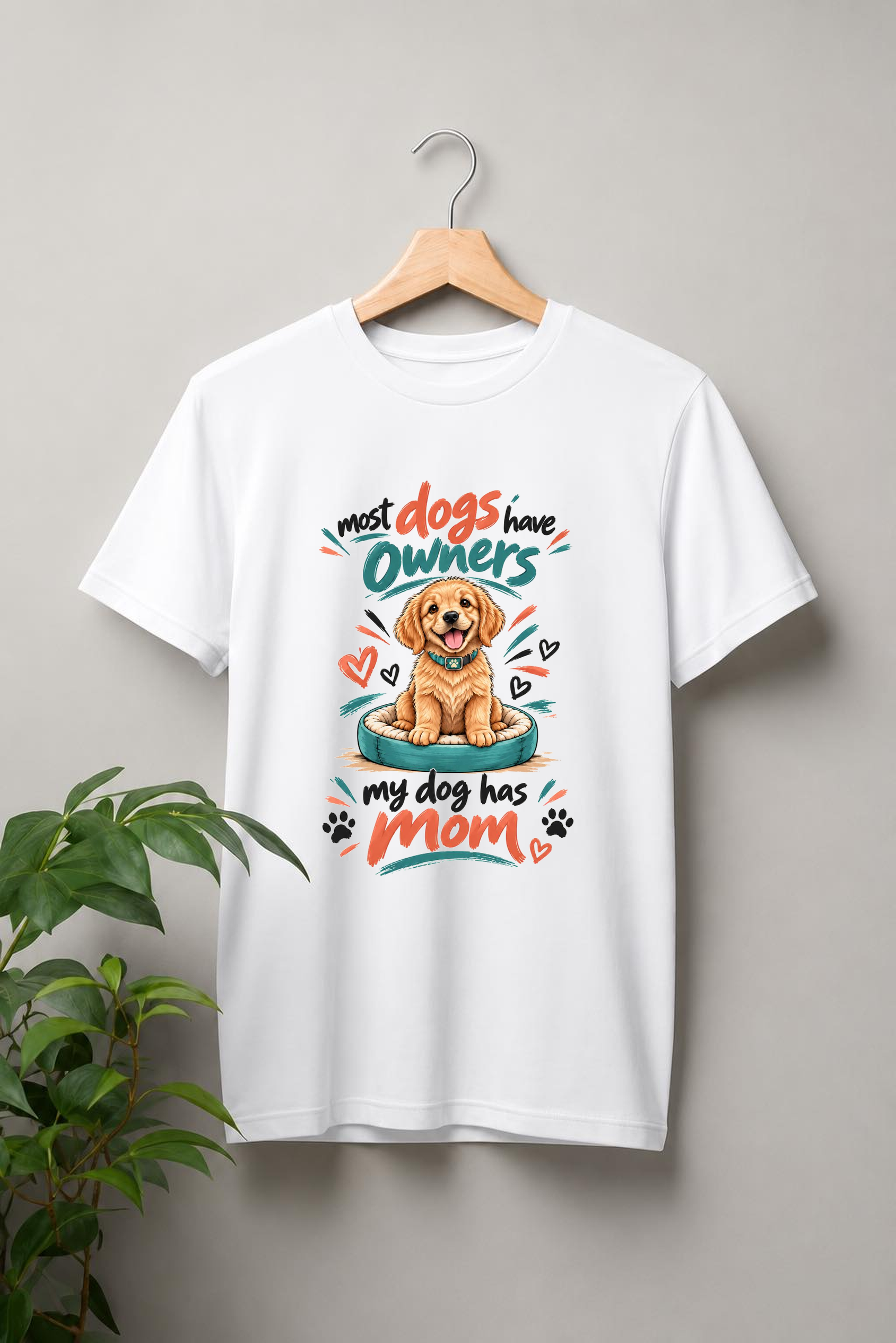 My Dog Has a Mom – Proud Dog Mom - Unisex Classic Fit - 100% Bio-washed Premium Cotton T-Shirt