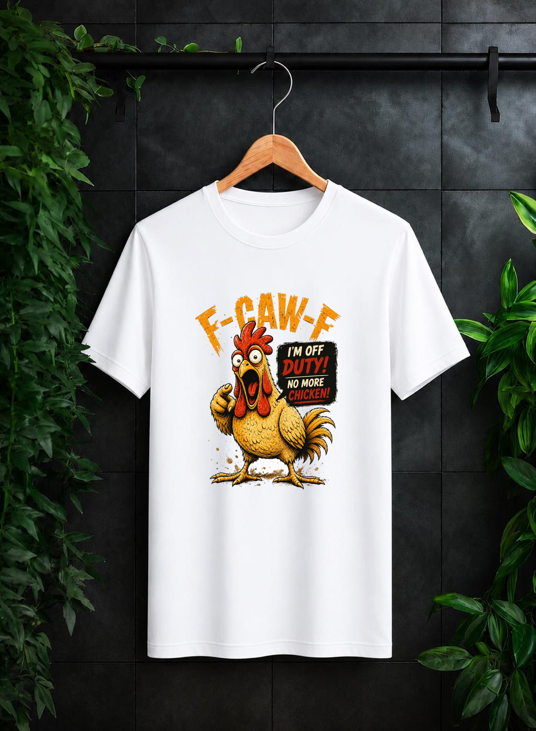 F-CAW-F – I’m Off Duty Funny Chicken -Unisex Classic Fit Graphic Tee - 100% Bio-Washed Premium Cotton T-Shirt