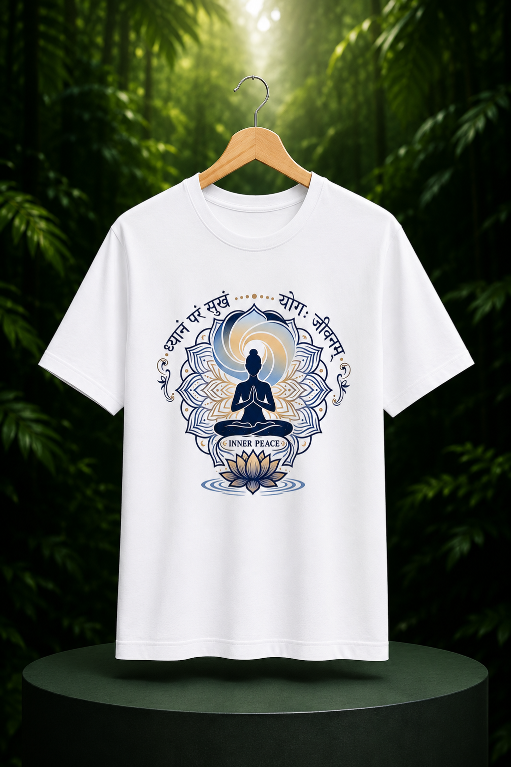 Yoga Is Skill in Action Inner Peace — Yoga Spiritual Wellness — Unisex Classic Fit Graphic Tee — 100% Bio Washed Premium Cotton T-Shirt